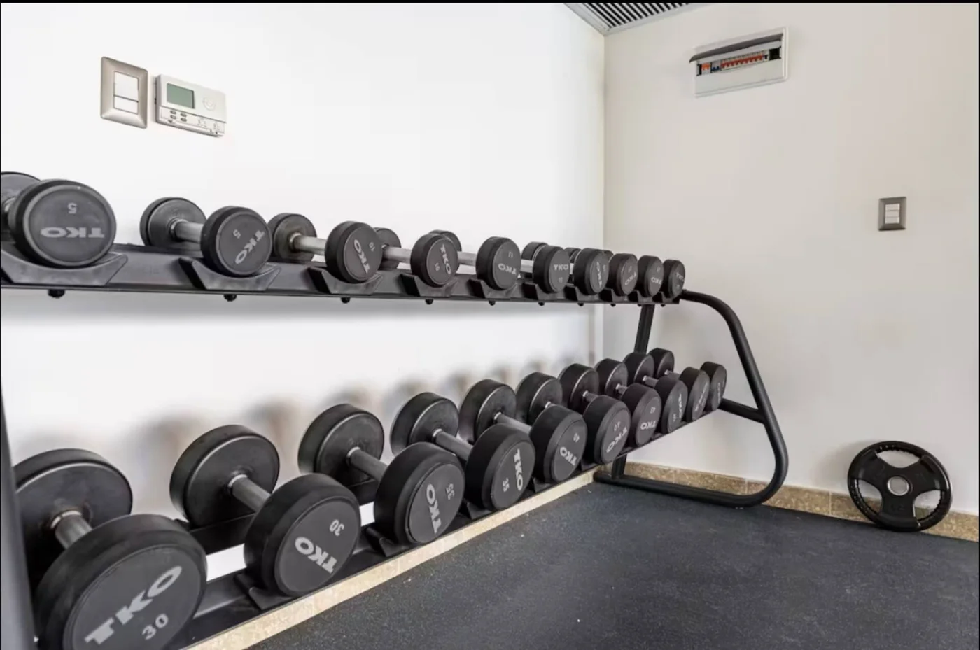 Zona de pesas del gimnasio